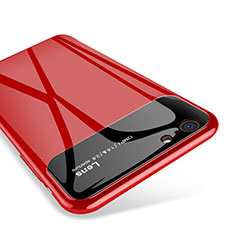 Coque Contour Silicone et Vitre Miroir Housse Etui pour Apple iPhone 6 Plus Rouge