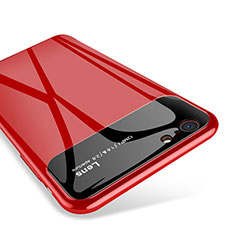 Coque Contour Silicone et Vitre Miroir Housse Etui pour Apple iPhone 6 Rouge