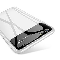 Coque Contour Silicone et Vitre Miroir Housse Etui pour Apple iPhone 6S Blanc
