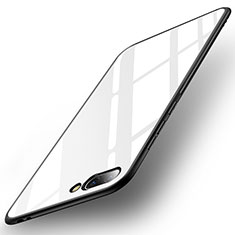 Coque Contour Silicone et Vitre Miroir Housse Etui pour Huawei Honor 10 Blanc