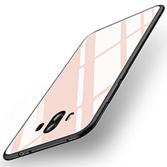 Coque Contour Silicone et Vitre Miroir Housse Etui pour Huawei Mate 10 Rose