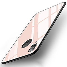 Coque Contour Silicone et Vitre Miroir Housse Etui pour Huawei P20 Lite Or Rose