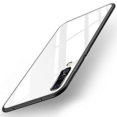 Coque Contour Silicone et Vitre Miroir Housse Etui pour Huawei P20 Pro Blanc