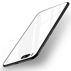 Coque Contour Silicone et Vitre Miroir Housse Etui pour Xiaomi Mi 6 Blanc