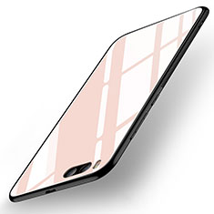 Coque Contour Silicone et Vitre Miroir Housse Etui pour Xiaomi Mi 6 Or Rose