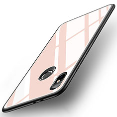 Coque Contour Silicone et Vitre Miroir Housse Etui pour Xiaomi Mi 6X Or Rose
