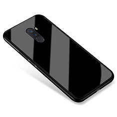 Coque Contour Silicone et Vitre Miroir Housse Etui pour Xiaomi Pocophone F1 Noir