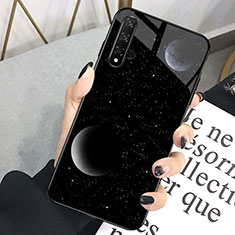 Coque Contour Silicone et Vitre Motif Fantaisie Miroir Etui Housse D01 pour Huawei Honor 20 Noir
