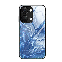 Coque Contour Silicone et Vitre Motif Fantaisie Miroir Etui Housse JM1 pour OnePlus Ace 2V 5G Bleu
