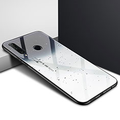 Coque Contour Silicone et Vitre Motif Fantaisie Miroir Etui Housse K01 pour Huawei Honor 20i Gris