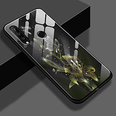 Coque Contour Silicone et Vitre Motif Fantaisie Miroir Etui Housse K01 pour Huawei P30 Lite New Edition Jaune