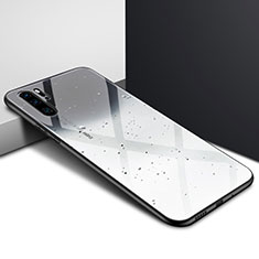 Coque Contour Silicone et Vitre Motif Fantaisie Miroir Etui Housse K02 pour Huawei P30 Pro Gris