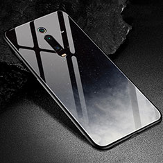 Coque Contour Silicone et Vitre Motif Fantaisie Miroir Etui Housse K02 pour Xiaomi Mi 9T Pro Noir