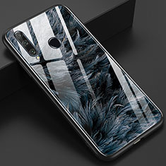 Coque Contour Silicone et Vitre Motif Fantaisie Miroir Etui Housse K04 pour Huawei Honor 20 Lite Noir