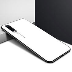 Coque Contour Silicone et Vitre Motif Fantaisie Miroir Etui Housse K04 pour Huawei P30 Blanc