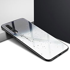 Coque Contour Silicone et Vitre Motif Fantaisie Miroir Etui Housse K05 pour Huawei P20 Pro Gris