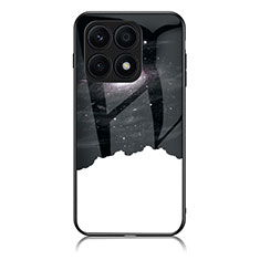Coque Contour Silicone et Vitre Motif Fantaisie Miroir Etui Housse LS1 pour Huawei Honor X8a 4G Noir