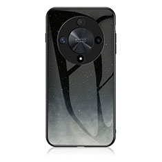 Coque Contour Silicone et Vitre Motif Fantaisie Miroir Etui Housse LS1 pour Huawei Honor X9b 5G Gris