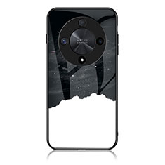Coque Contour Silicone et Vitre Motif Fantaisie Miroir Etui Housse LS1 pour Huawei Honor X9b 5G Noir