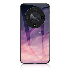 Coque Contour Silicone et Vitre Motif Fantaisie Miroir Etui Housse LS1 pour Huawei Honor X9b 5G Violet