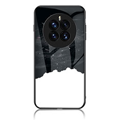 Coque Contour Silicone et Vitre Motif Fantaisie Miroir Etui Housse LS1 pour Huawei Mate 50 Noir
