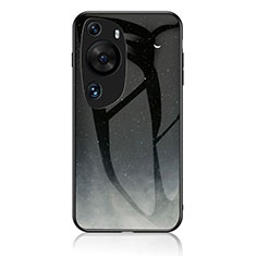 Coque Contour Silicone et Vitre Motif Fantaisie Miroir Etui Housse LS1 pour Huawei P60 Art Gris
