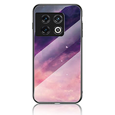 Coque Contour Silicone et Vitre Motif Fantaisie Miroir Etui Housse LS1 pour OnePlus 10 Pro 5G Violet
