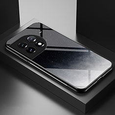Coque Contour Silicone et Vitre Motif Fantaisie Miroir Etui Housse LS1 pour OnePlus 11 5G Gris