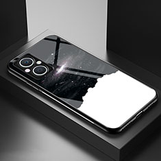 Coque Contour Silicone et Vitre Motif Fantaisie Miroir Etui Housse LS1 pour OnePlus Nord N20 5G Noir