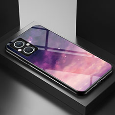 Coque Contour Silicone et Vitre Motif Fantaisie Miroir Etui Housse LS1 pour OnePlus Nord N20 5G Violet
