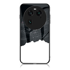 Coque Contour Silicone et Vitre Motif Fantaisie Miroir Etui Housse LS1 pour Oppo Find X6 5G Noir