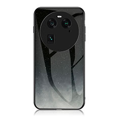 Coque Contour Silicone et Vitre Motif Fantaisie Miroir Etui Housse LS1 pour Oppo Find X6 Pro 5G Gris