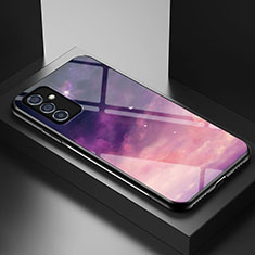 Coque Contour Silicone et Vitre Motif Fantaisie Miroir Etui Housse LS1 pour Samsung Galaxy A05s Violet