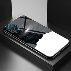 Coque Contour Silicone et Vitre Motif Fantaisie Miroir Etui Housse LS1 pour Samsung Galaxy A12 Nacho Noir