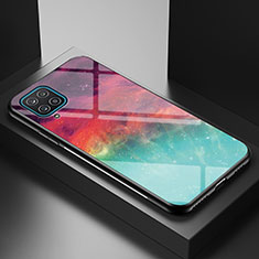 Coque Contour Silicone et Vitre Motif Fantaisie Miroir Etui Housse LS1 pour Samsung Galaxy A12 Nacho Rouge