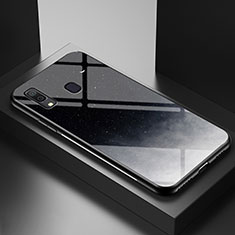 Coque Contour Silicone et Vitre Motif Fantaisie Miroir Etui Housse LS1 pour Samsung Galaxy A20 Gris