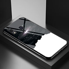 Coque Contour Silicone et Vitre Motif Fantaisie Miroir Etui Housse LS1 pour Samsung Galaxy A20 Noir