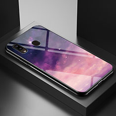 Coque Contour Silicone et Vitre Motif Fantaisie Miroir Etui Housse LS1 pour Samsung Galaxy A20e Violet