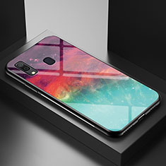 Coque Contour Silicone et Vitre Motif Fantaisie Miroir Etui Housse LS1 pour Samsung Galaxy A30 Rouge