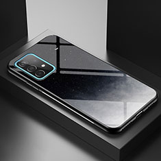 Coque Contour Silicone et Vitre Motif Fantaisie Miroir Etui Housse LS1 pour Samsung Galaxy A52 5G Gris