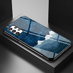 Coque Contour Silicone et Vitre Motif Fantaisie Miroir Etui Housse LS1 pour Samsung Galaxy A53 5G Bleu