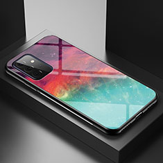 Coque Contour Silicone et Vitre Motif Fantaisie Miroir Etui Housse LS1 pour Samsung Galaxy A72 5G Rouge