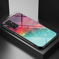 Coque Contour Silicone et Vitre Motif Fantaisie Miroir Etui Housse LS1 pour Samsung Galaxy F13 4G Rouge