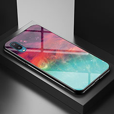 Coque Contour Silicone et Vitre Motif Fantaisie Miroir Etui Housse LS1 pour Samsung Galaxy M02 Rouge