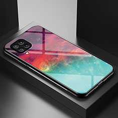 Coque Contour Silicone et Vitre Motif Fantaisie Miroir Etui Housse LS1 pour Samsung Galaxy M32 4G Rouge