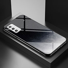 Coque Contour Silicone et Vitre Motif Fantaisie Miroir Etui Housse LS1 pour Samsung Galaxy M52 5G Gris