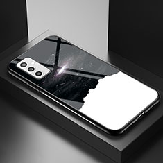 Coque Contour Silicone et Vitre Motif Fantaisie Miroir Etui Housse LS1 pour Samsung Galaxy M52 5G Noir