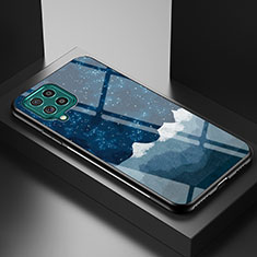 Coque Contour Silicone et Vitre Motif Fantaisie Miroir Etui Housse LS1 pour Samsung Galaxy M62 4G Bleu