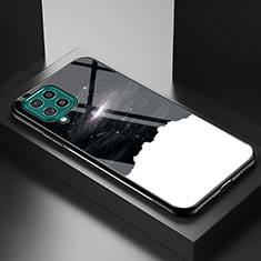 Coque Contour Silicone et Vitre Motif Fantaisie Miroir Etui Housse LS1 pour Samsung Galaxy M62 4G Noir