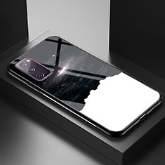 Coque Contour Silicone et Vitre Motif Fantaisie Miroir Etui Housse LS1 pour Samsung Galaxy S20 FE (2022) 5G Noir
